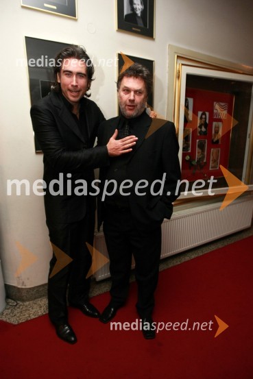Jan Plestenjak, pevec in Jaka Rozman, organizator dogodkov pri Delo RevijeSlovenka leta 2007