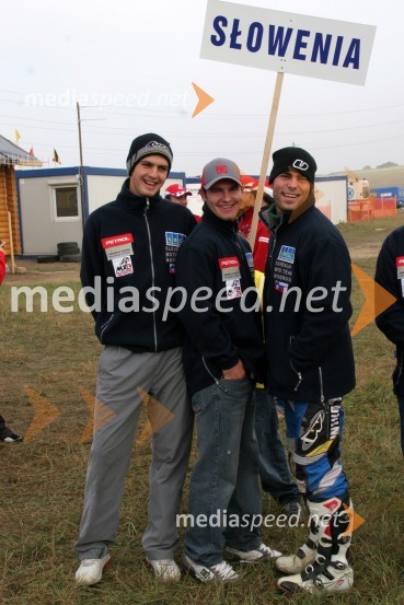 Slovenska ekipa: Miha Špindler, Roman Jelen in Jaka MožeMOTOKROS, Evropski pokal 2005 Gdansk, Poljska