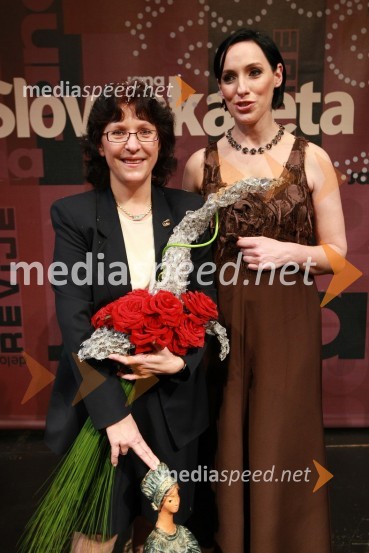 Mag. Lilijana Kornhauser Cerar, Slovenka leta 2007 in Melita Berzelak, glavna in odgovorna urednica revije JanaSlovenka leta 2007