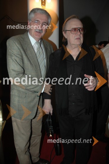 Petar Radovič, urednik razvedrilnega programa na TV Slovenija in Arsen Dedić, pevecSlovenka leta 2007