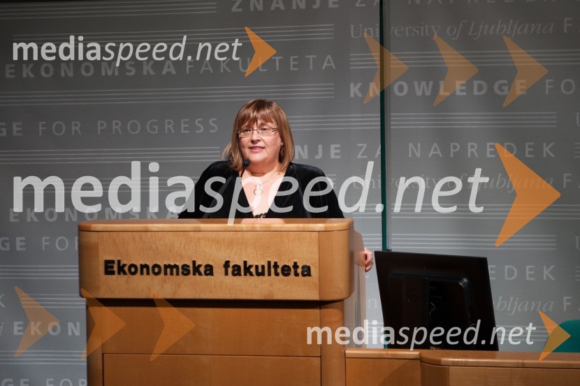 red. prof. dr.  Metka  Tekavčič, dekanja Ekonomske fakultete Univerze v LjubljaniDekanjin sprejem na Ekonomski fakulteti v Ljubljani