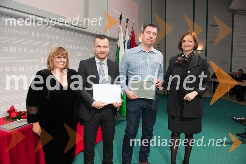 red. prof. dr.  Metka  Tekavčič, dekanja Ekonomske fakultete Univerze v Ljubljani; redni prof. dr. Tomaž Čater, Ekonomska fakulteta Univerze v Ljubljani;  dr. Ivan Župič;  Vesna Žabkar, prodekanja za raziskovalne dejavnosti, Ekonomska fakulteta Dekanjin sprejem na Ekonomski fakulteti v Ljubljani