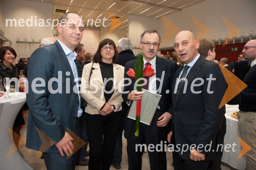 prof. dr.  Jože  P. Damijan, Ekonomska fakulteta v Ljubljani;  ... ; prof. dr. Miro Gradišar;  Marjan  Batagelj, predsednik upravnega odbora, Postojnska jamaDekanjin sprejem na Ekonomski fakulteti v Ljubljani