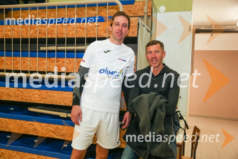  Zoran Lubej;  Srečko Katanec, selektor slovenske nogometne reprezentance8. Dobrodelna tekma z velikani slovenskega športa