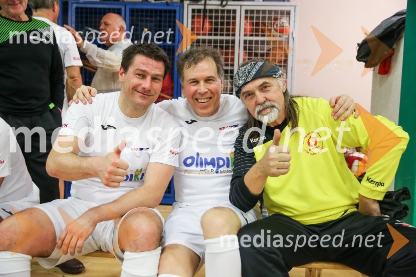  Ermin Šiljak, nekdanji nogometaš;  Tomaž Klemenčič, novinar POP TV;  Dragan  Bulič, glasbeni urednik8. Dobrodelna tekma z velikani slovenskega športa