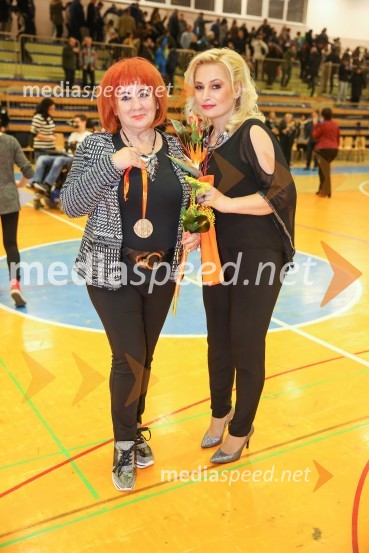  Vlasta Nussdorfer, varuhinja človekovih pravic;  Nataša Kadunc, predsednica, Športno društvo Olimpiki8. Dobrodelna tekma z velikani slovenskega športa