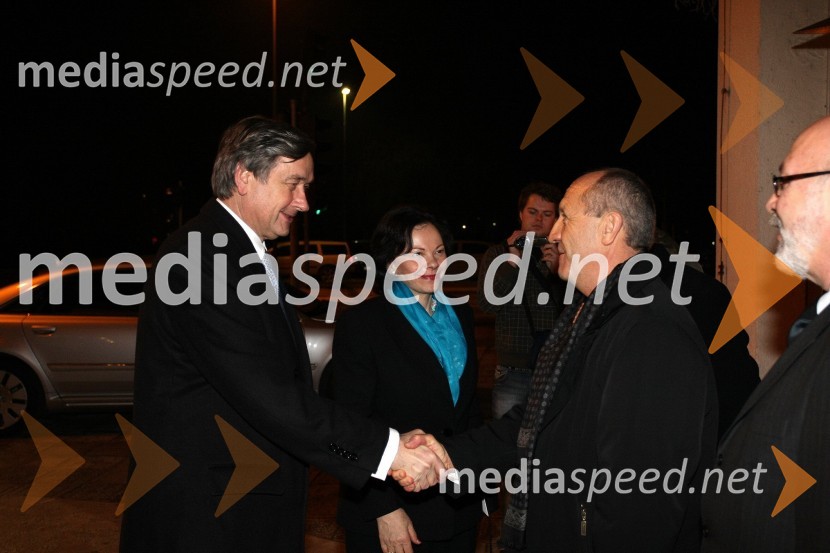 Dr. Danilo Türk, predsednik Republike Slovenije in soproga Barbara Miklič Türk ter Branko Pavlin, predsednik uprave časopisne družbe DnevnikSlovenec leta 2007