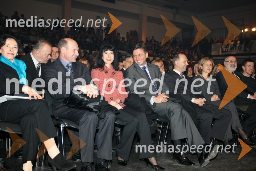 Franci Rokavec, župan Litije in Borut Pahor, evroposlanec s soprogo TanjoSlovenec leta 2007