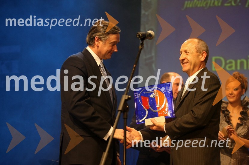 Dr. Danilo Türk, predsednik Republike Slovenije in Branko Pavlin, predsednik uprave časopisne družbe DnevnikSlovenec leta 2007