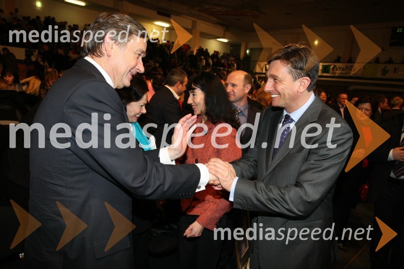 Dr. Danilo Türk, predsednik Republike Slovenije in Slovenec leta in Borut Pahor, evroposlanecSlovenec leta 2007