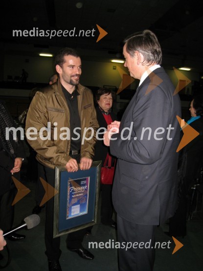 Peter Mankoč, plavalec in dr. Danilo Türk, predsednik Republike Slovenije in Slovenec letaSlovenec leta 2007