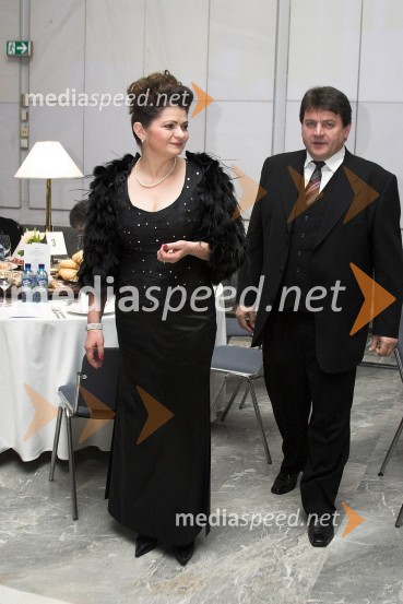 Milena Eber, krznarstvo Eber Ljubljana s soprogom11. Veliki dobrodelni ples Lions kluba Ljubljana