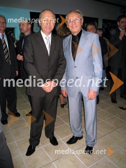 Branko Pavlin, predsednik uprave časopisne družbe Dnevnik in Tone Fornezzi TofSlovenec leta 2007