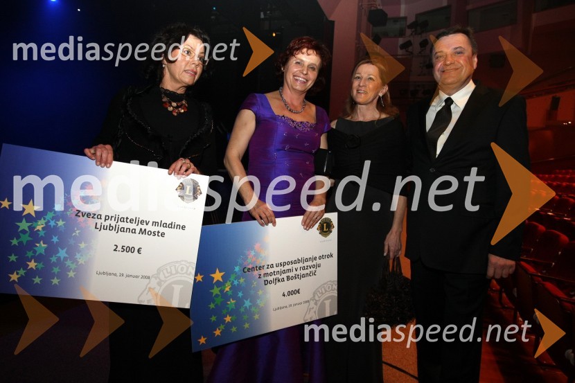 Anita Ogulin, Zveza prijateljev mladine Ljubljana, Valerija Bužan, Center za usposabljanje otrok z motnjami v razvoju Dolfka Boštjančič in Zoran Jankovič, župan Ljubljane z ženo Mijo Jankovič11. Veliki dobrodelni ples Lions kluba Ljubljana