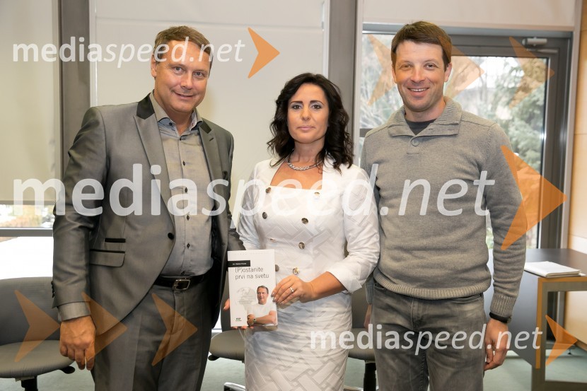dr. Andrej Vizjak, ustanovitelj in predsednik AV.consulting;  Sonja Vizjak, ustanovitelj in direktor AV.consulting;  Gregor Cuzak(P)ostanite prvi na svetu, predstavitev knjige avtorja dr. Andreja Vizjaka