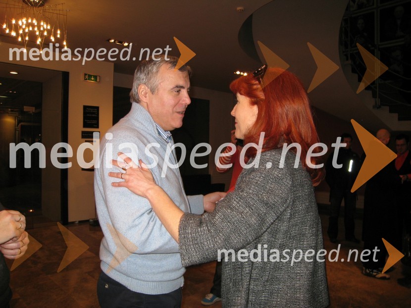 Zoran Predin, pevec in Barbara Hieng Samobor, direktorica MGLPremiera drame Lolita v MGL