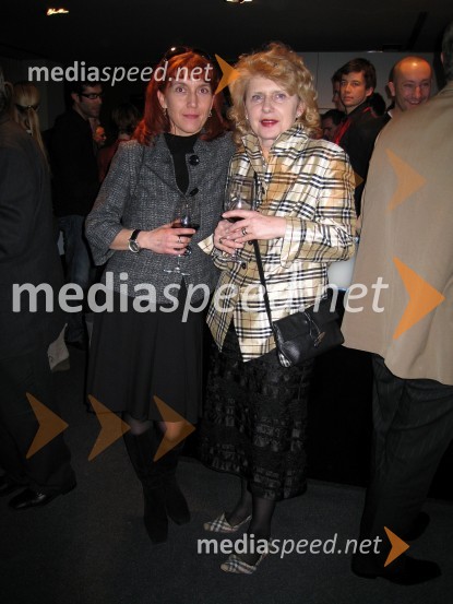 Barbara Hieng Samobor, direktorica MGL in Jasmin Petan Malahovsky, hčerka Žarka PetanaPremiera drame Lolita v MGL