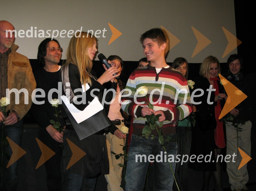 Katarina Čas, TV voditeljica in Marko Kovačevik, igralecPremiera filma Estrellita