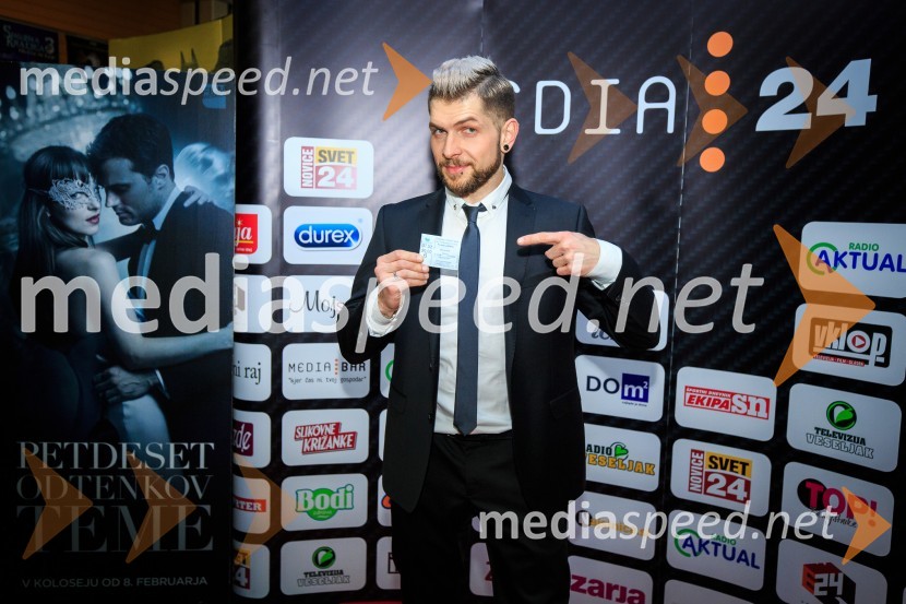  Klemen Bunderla, radijski voditelj, radio AktualPetdeset odtenkov teme, predpremiera filma