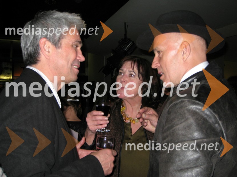 Metod Pevec, režiser, Marjana Brecelj in Vlado Kreslin, pevecPremiera filma Estrellita