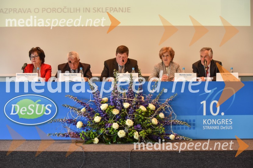  Stanislava Premru Lovšin, DeSUS, članica;  Saša Ivan Geržina, DeSUS, član;  Franc Jurša, poslanec, DeSUS;  Marinka Levičar, poslanka DeSUS;  Alojz Rečko, DeSUS, član Kongres stranke DeSUS, izvolitev novega vodstva