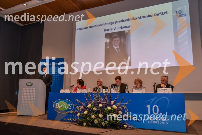  Karl Erjavec, minister za zunanje zadeve RS, predsednik stranke Desus;  Stanislava Premru Lovšin, DeSUS, članica;  Saša Ivan Geržina, DeSUS, član;  Franc Jurša, poslanec, DeSUS;  Marinka Levičar, poslanka DeSUS;  Alojz Rečko, DeSUS, član Kongres stranke DeSUS, izvolitev novega vodstva