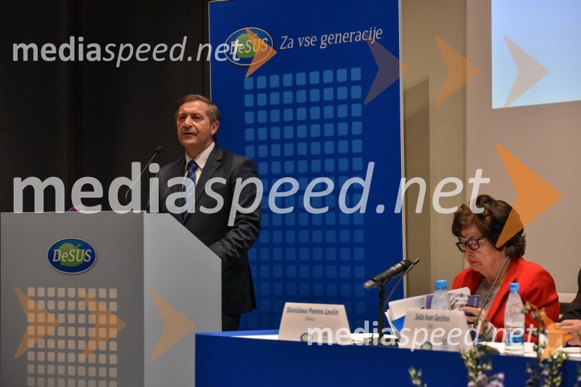  Karl Erjavec, minister za zunanje zadeve RS, predsednik stranke Desus;  Stanislava Premru Lovšin, DeSUS, članicaKongres stranke DeSUS, izvolitev novega vodstva