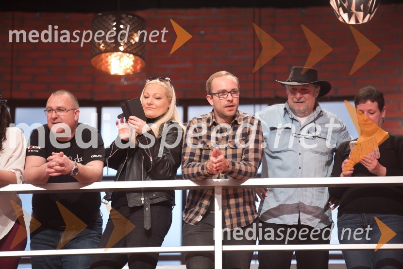  Boštjan Meglič - Peška;  Mojca Gorkič, tekmovalka MasterChef Slovenija 2017;  Sašo Šketa, tekmovalec MaterChef Slovenija 2017;  Dušan Godunc, tekmovalec MasterChef Slovenija 2017;  Nina Plahčinski Drobne, tekmovalka MasteChef Slovenija 2017Na male zaslone prihaja nova sezona MasterChef Slovenija