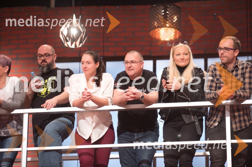  Iztok Jovan, tekmovalec MasterChef Slovenija 2017;  Klara Avsenik, tekmovalka MasterChef Slovenija 2017;  Boštjan Meglič - Peška;  Mojca Gorkič, tekmovalka MasterChef Slovenija 2017;  Sašo Šketa, tekmovalec MaterChef Slovenija 2017Na male zaslone prihaja nova sezona MasterChef Slovenija