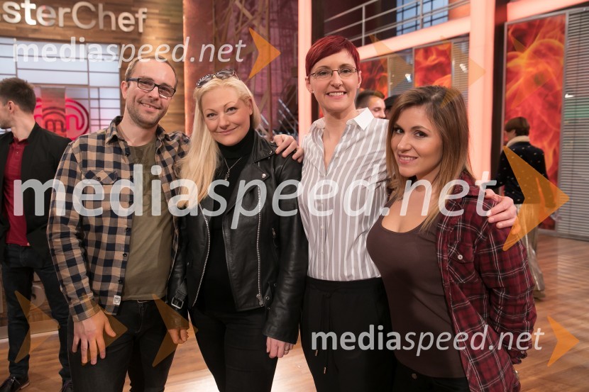  Sašo Šketa, tekmovalec MaterChef Slovenija 2017;  Mojca Gorkič, tekmovalka MasterChef Slovenija 2017;  Lucija  Ćirović, stand up komičarka;  Sara Rutar, tekmovalka MasterChef Slovenija 207Na male zaslone prihaja nova sezona MasterChef Slovenija