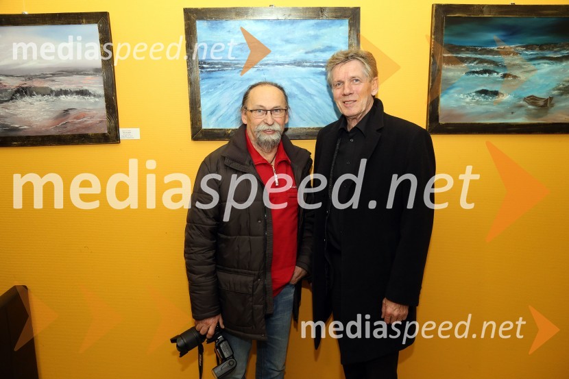  Vili Klemenčič, fotograf;  Bojan Maroševič, igralecOtvoritev slikarske razstave AIR OFF