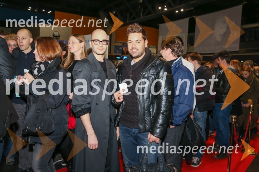 Žiga Puconja, tekmovalec v šovu Big Brother Slovenija 2015 ;  Nejc Simšič, novinarAnina provizija, premiera filma