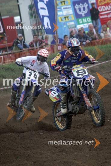 Danniel Siegl, Nemčija in Karlo Golub, Hrvaška (v ozadju)MOTOKROS, Evropski pokal 2005 Gdansk, Poljska