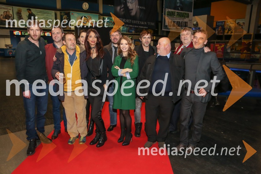  Dejan Spasić, igralec;  Aljoša Kovačič, igralec;  ... ;  Manca Dorrer, igralka;  Vesna Milek, novinarka in publicistka;  Igor Šmid, režiser;  Valentina Plaskan, igralka, radijska moderatorka;  Lado Bizovičar, igralec;  ... ;  Marcel Buh, scenarist in izvršni producent;  Robert Prebil, igralecAnina provizija, premiera filma