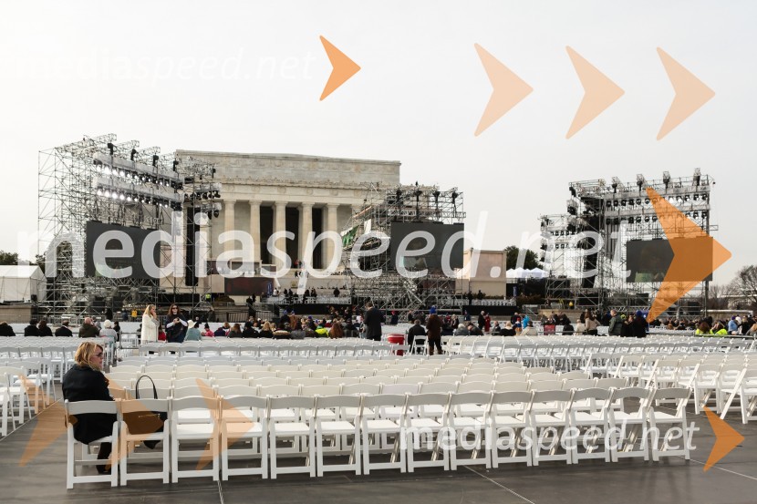 Lincolnov memorial, prizorišče pozdravne slovesnosti MAGAPozdravna slovesnost MAGA (Make America Great Again)