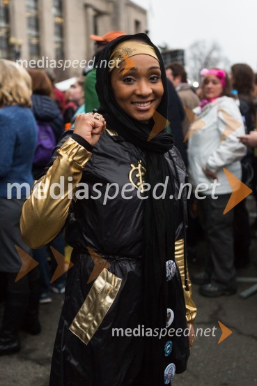  Alia Sharrief, raperkaProtestni pohod žensk v Washington