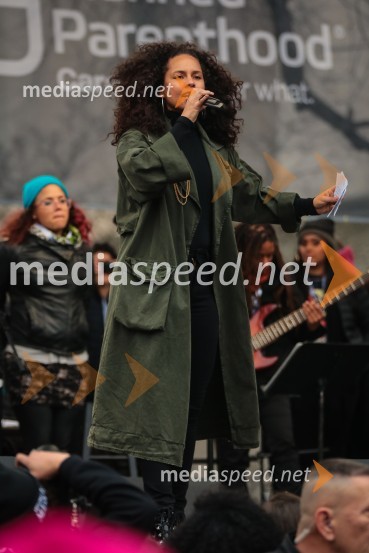  Alicia Keys, glasbenicaProtestni pohod žensk v Washington