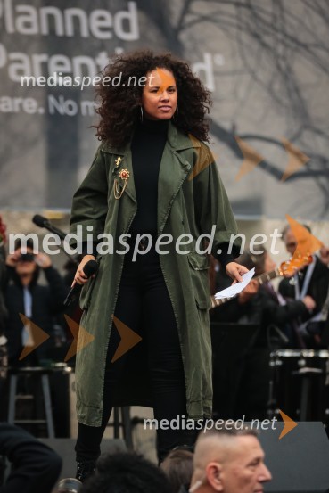  Alicia Keys, glasbenicaProtestni pohod žensk v Washington