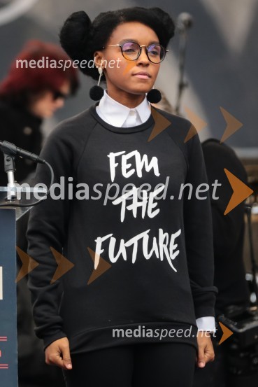 Janelle Monáe, glasbenicaProtestni pohod žensk v Washington