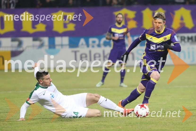  Dino Štiglec, nogometaš NK Olimpija;  Dane Vršič, nogometaš, NK MariborNogometna tekma Maribor - Olimpija