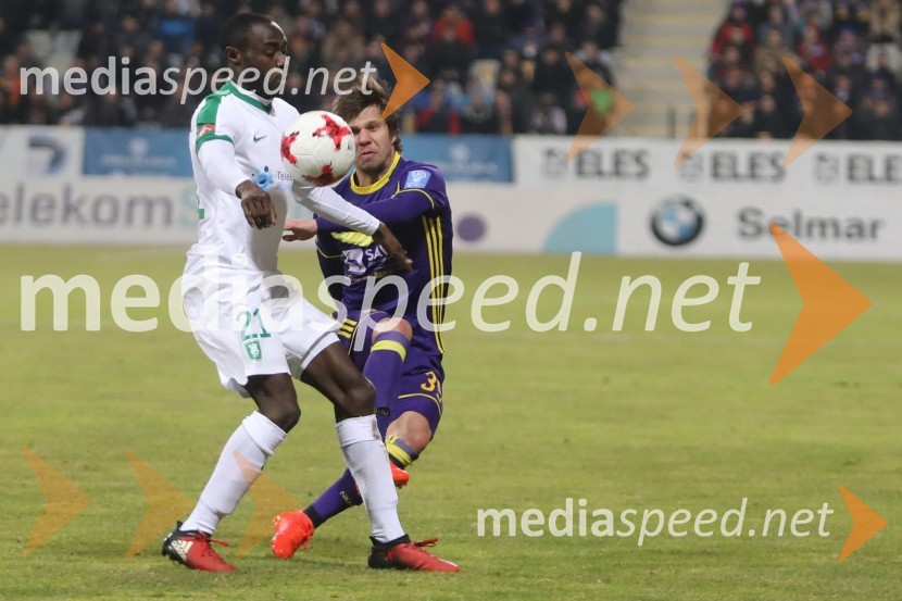  Kingsley Boateng, nogometaš, NK OlimpijaNogometna tekma Maribor - Olimpija