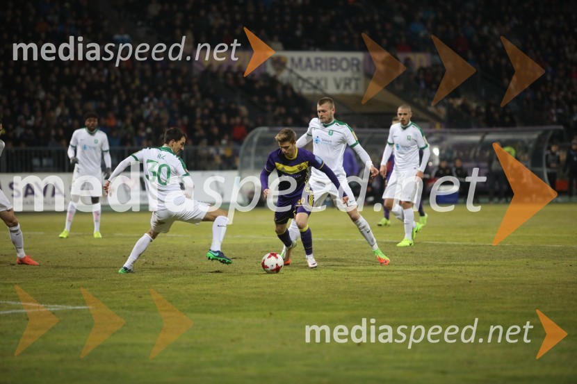  Branko Ilić, nogometaš, NK Olimpija;  Luka Zahovič, nogometaš NK MariborNogometna tekma Maribor - Olimpija