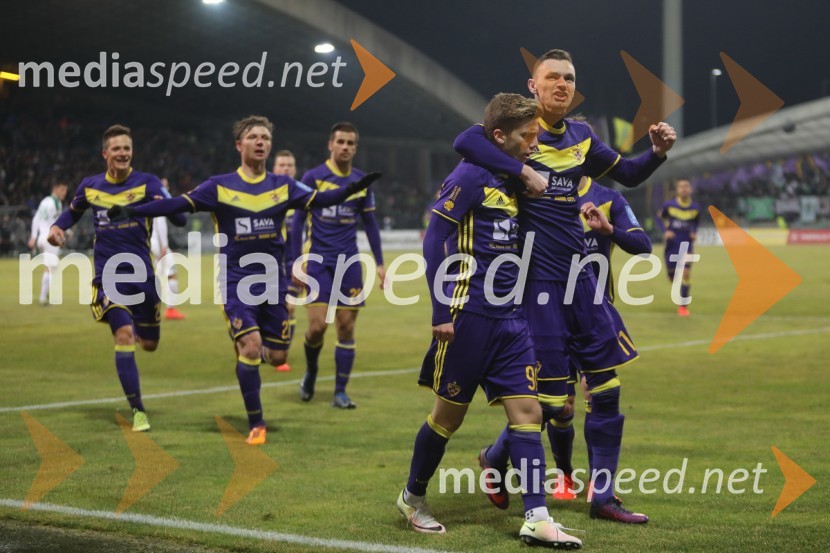  Luka Zahovič, nogometaš NK Maribor;  Milivoje  Novaković, nogometaš NK MariborNogometna tekma Maribor - Olimpija