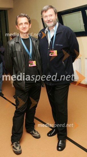 Igor Savič, nekdanji urednik Stopa in dr. Ivan Rozman, rektor Univerze v MariboruKoncert Gremo na prvi rok, UŠC Leona Štuklja