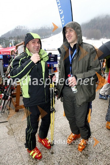 Marjan Hribar, generalni direktor Direktorata za turizem na Ministrstvu za gospodarstvo in Jure Košir, nekdanji smučarSki Legends Hit Challenge 2008 - Tekmovanje smučarskih legend z Juretom Koširjem