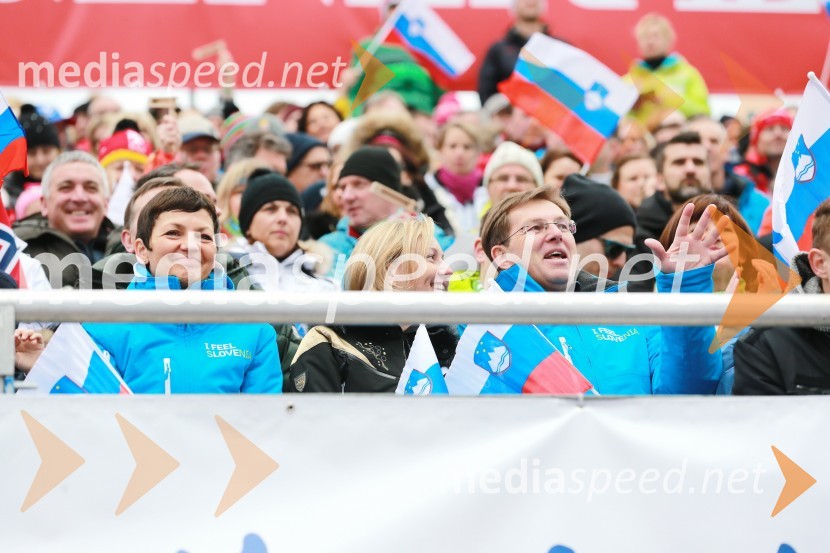 prof. dr. Maja Makovec Brenčič, ministrica za izobraževanje, znanost in šport;  Mojca Stropnik, odvetnica; prof. dr. Miro Cerar, predsednik vlade Republike SlovenijePokal Vitranc 2017, VIP druženje, sobota