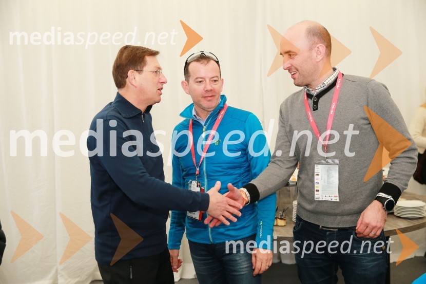 prof. dr. Miro Cerar, predsednik vlade Republike Slovenije;  Enzo Smrekar, višji izvršni direktor in član uprave Droga Kolinska d.d., predsednik Smučarske zveze Slovenije;  Jožko Križan, direktor, Smučarska zveza SlovenijePokal Vitranc 2017, VIP druženje, sobota