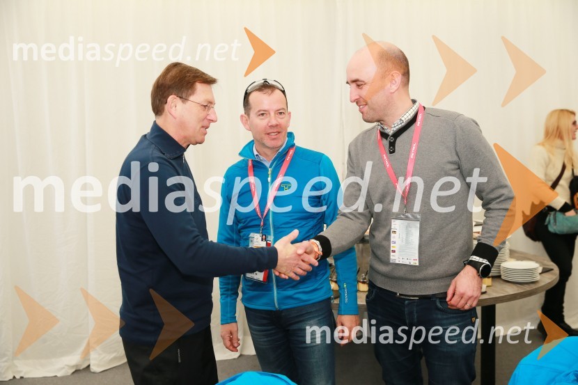 prof. dr. Miro Cerar, predsednik vlade Republike Slovenije;  Enzo Smrekar, višji izvršni direktor in član uprave Droga Kolinska d.d., predsednik Smučarske zveze Slovenije;  Jožko Križan, direktor, Smučarska zveza SlovenijePokal Vitranc 2017, VIP druženje, sobota