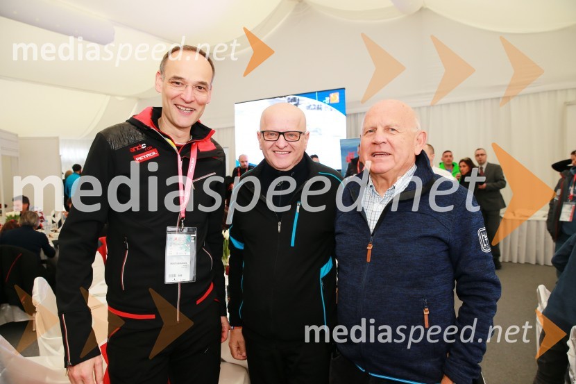  Aleksander Salkič, vodja službe za odnose z javnostmi Petrol;  ... ;  Janez 	 Kocijančič, nekdanji predsednik OKS Pokal Vitranc 2017, VIP druženje, sobota