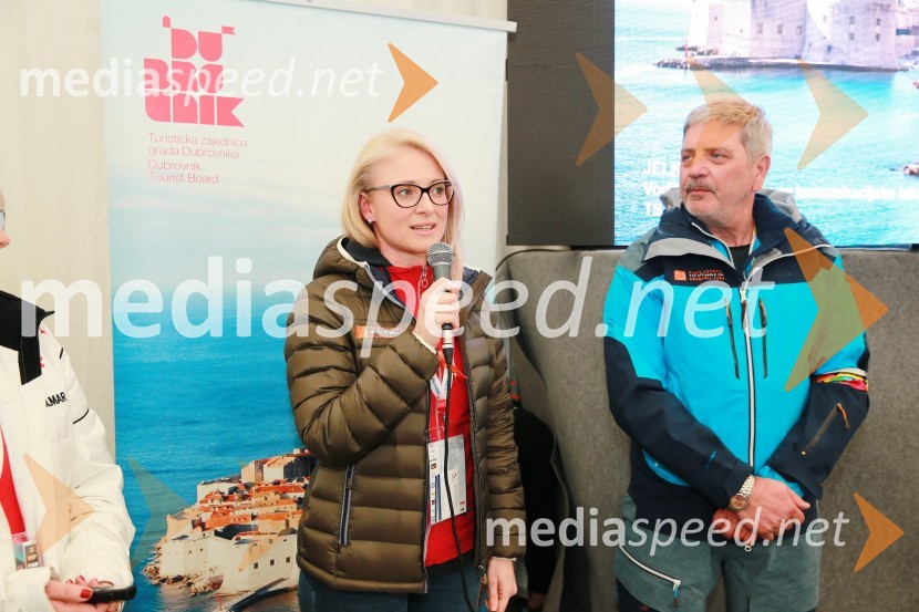 mag. Metka  Bradetić, direktorica Hrvaške turistične skupnosti Marjeta Kljajič;  Blaž Pesjak, predsednik uprave Merkur d.dPokal Vitranc 2017, VIP druženje, sobota